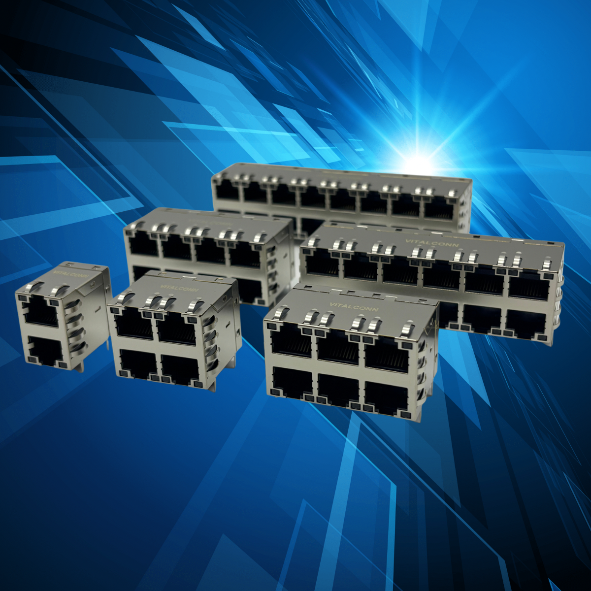 Vitalconn Stacked Magnetic Modular Jack Family-01